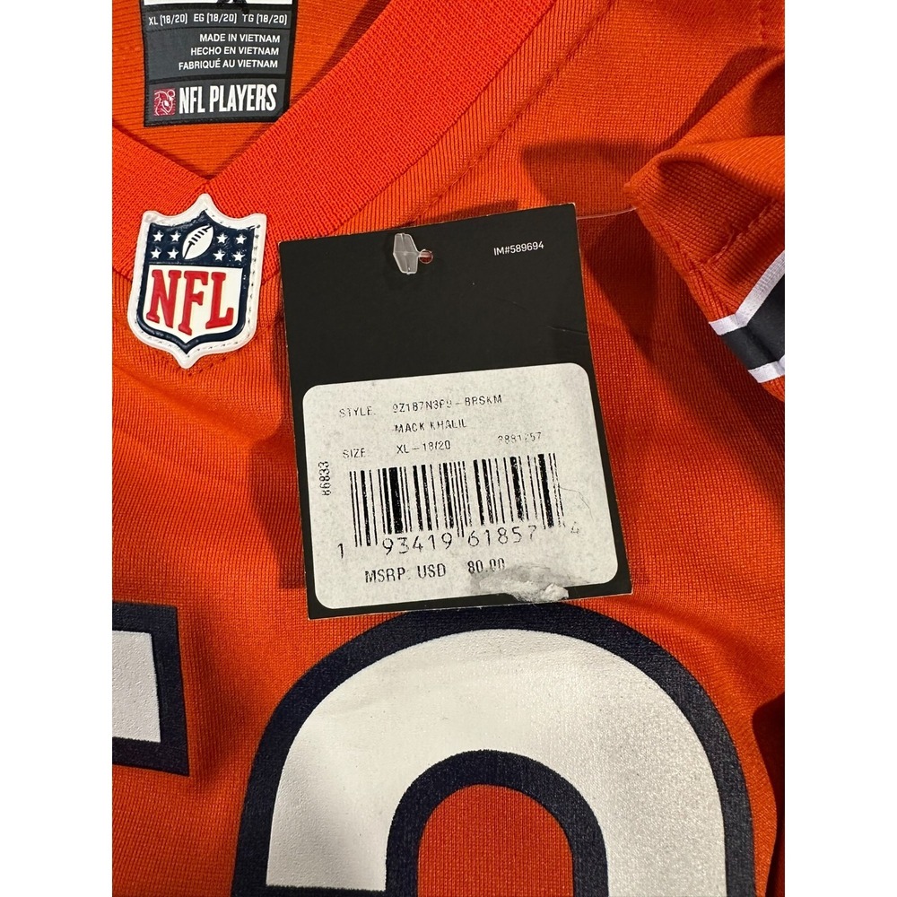 Orange Nike NFL Denver Broncos Youth XL (18/20) #52 MACK - Picture 3 of 5